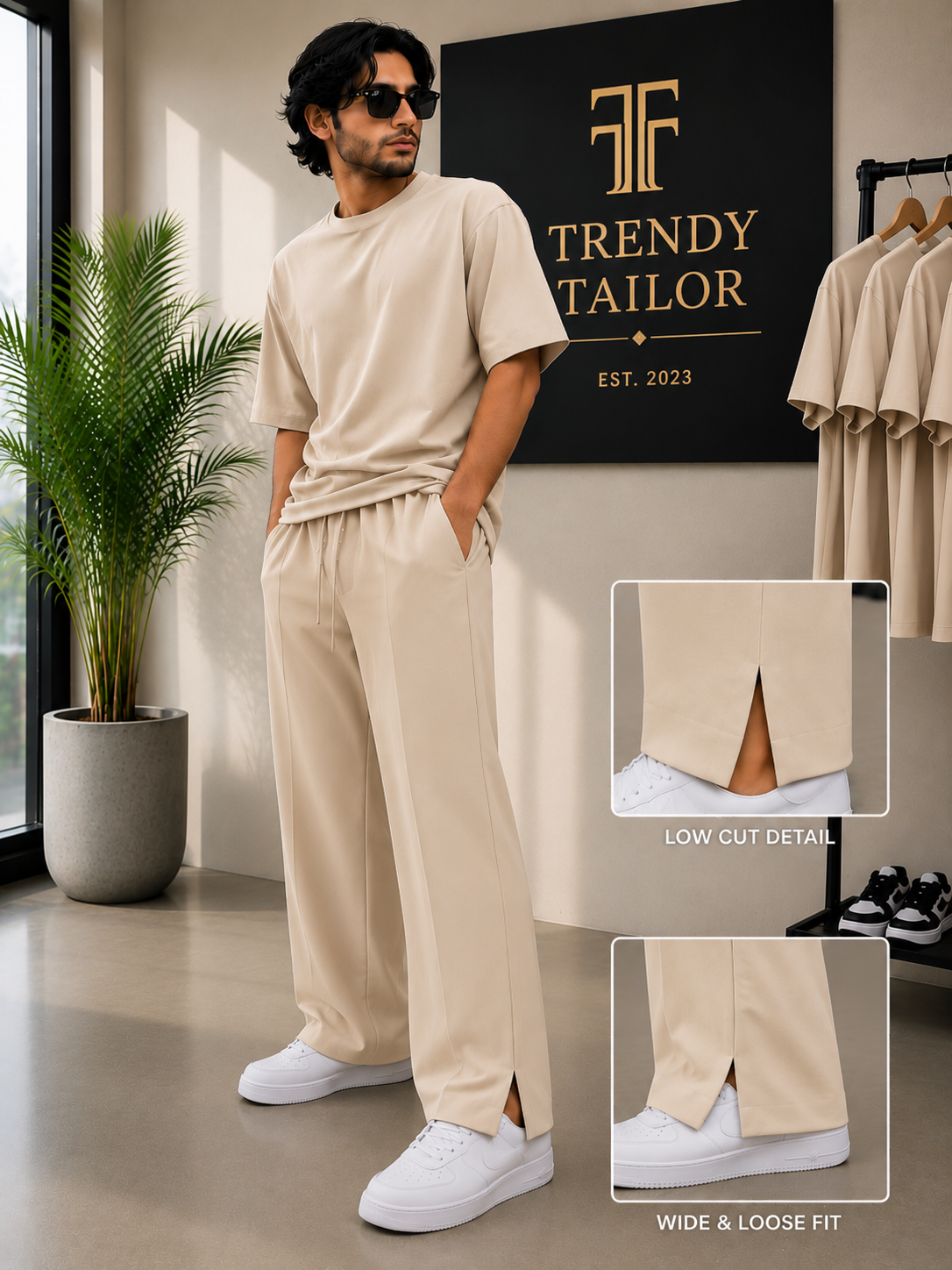 Men"s Low Cut Solid Baggy