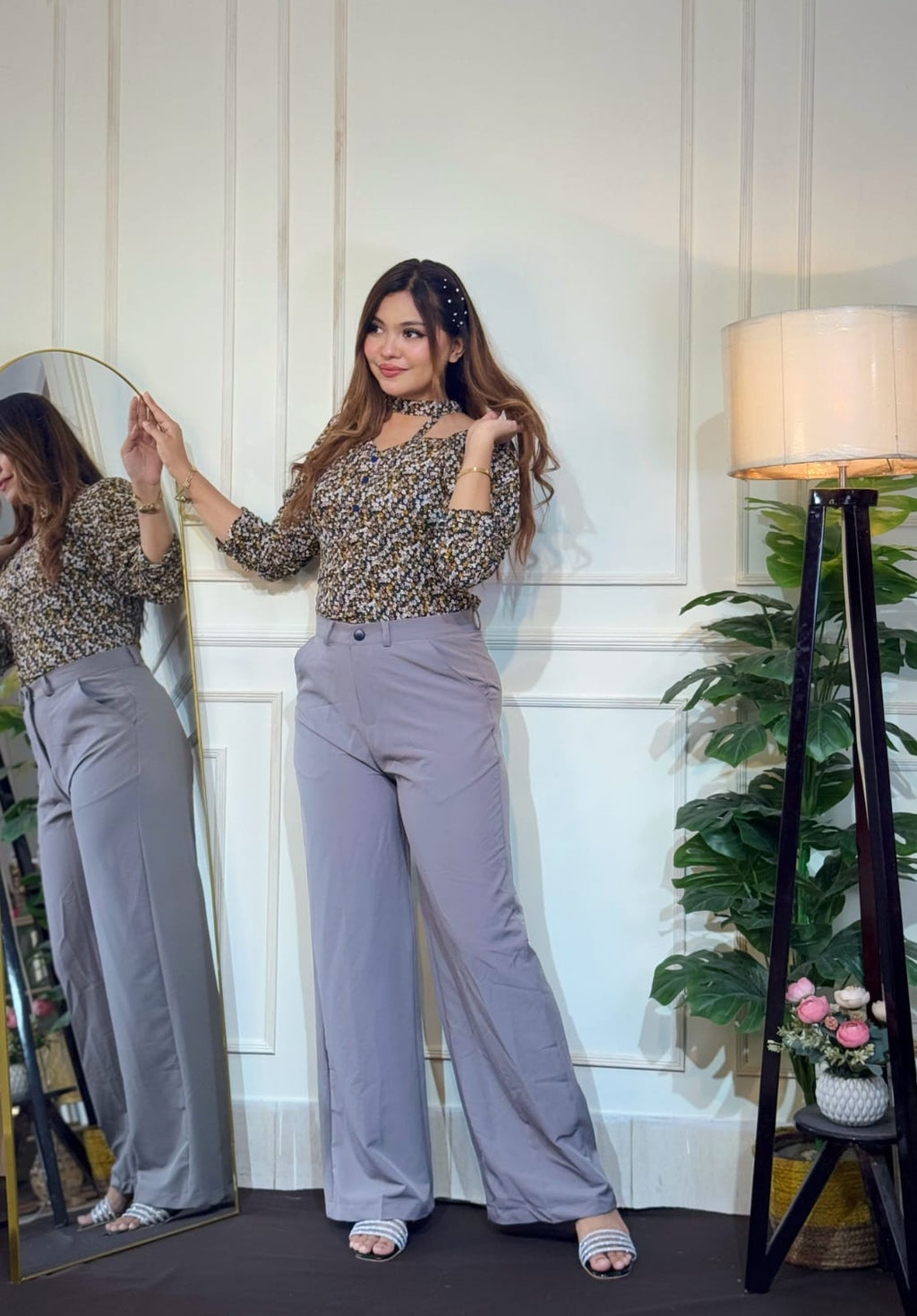 LADIES’ PREMIUM HIGH-WAIST WIDE-LEG FORMAL PANTS