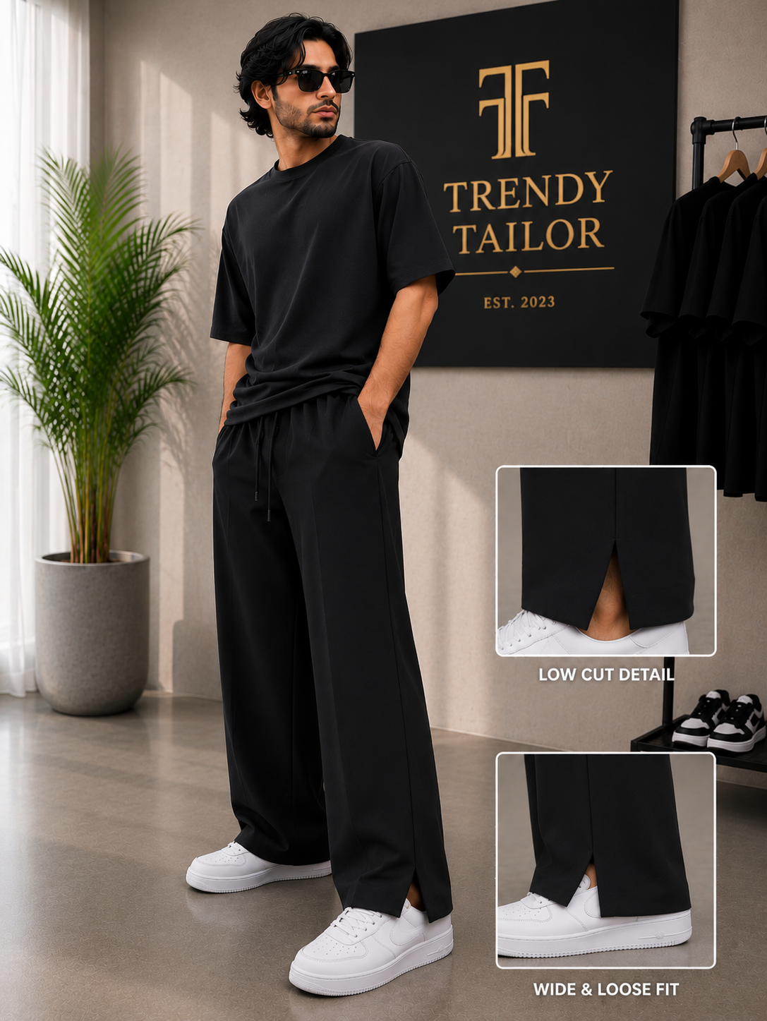 Men"s Low Cut Solid Baggy