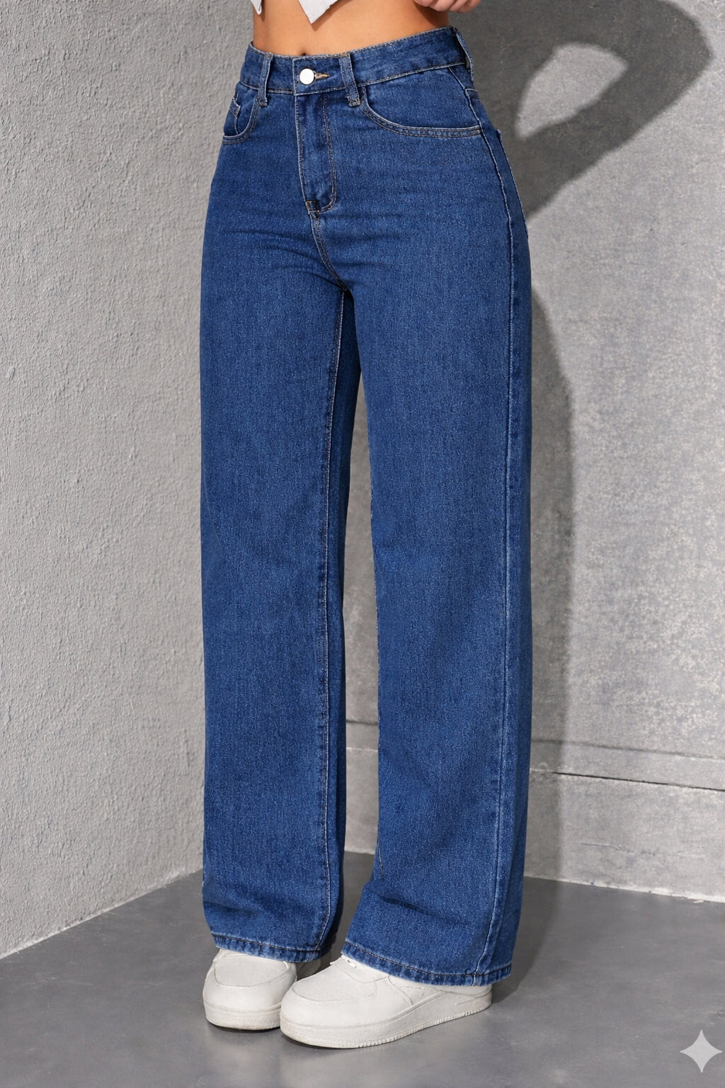 Ladies High Waist Baggy Jeans