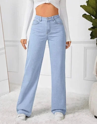 High Waist Wide Leg Denim Pant