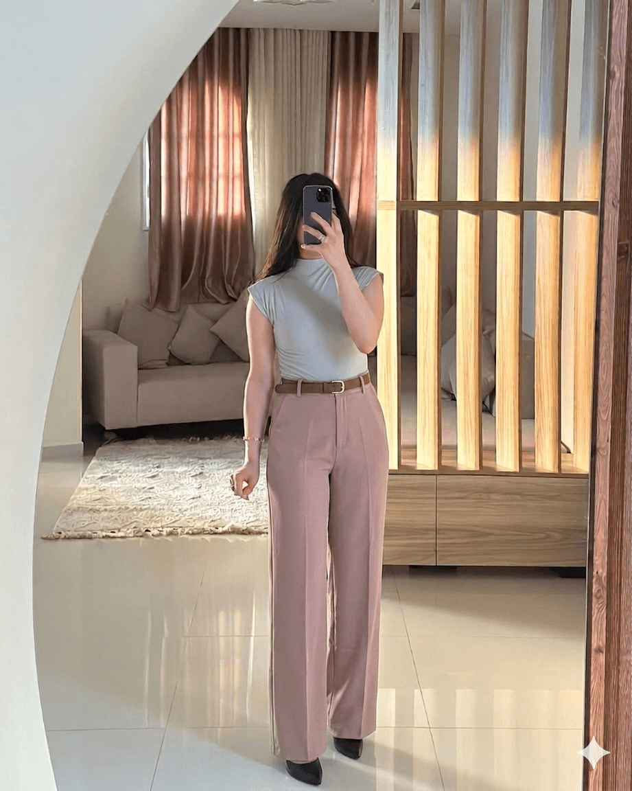 LADIES’ PREMIUM HIGH-WAIST WIDE-LEG FORMAL PANTS