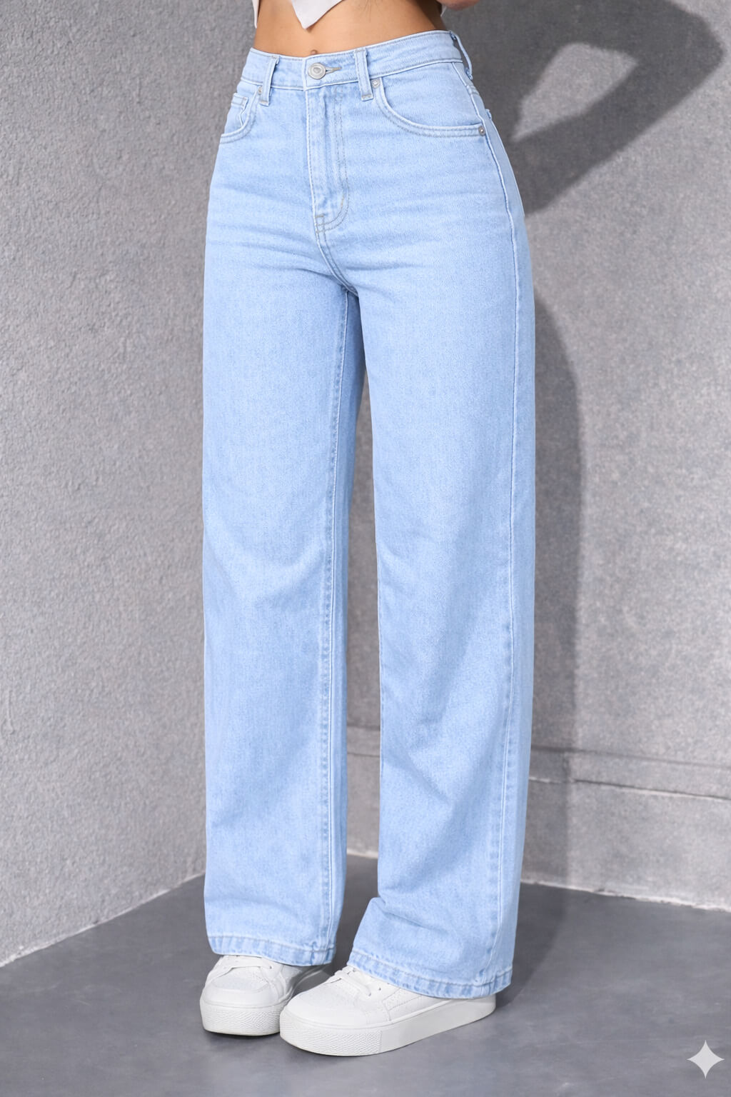 Ladies High Waist Baggy Jeans