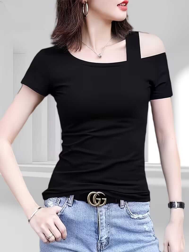 Premium One Shoulder Ladies Tops slevelese