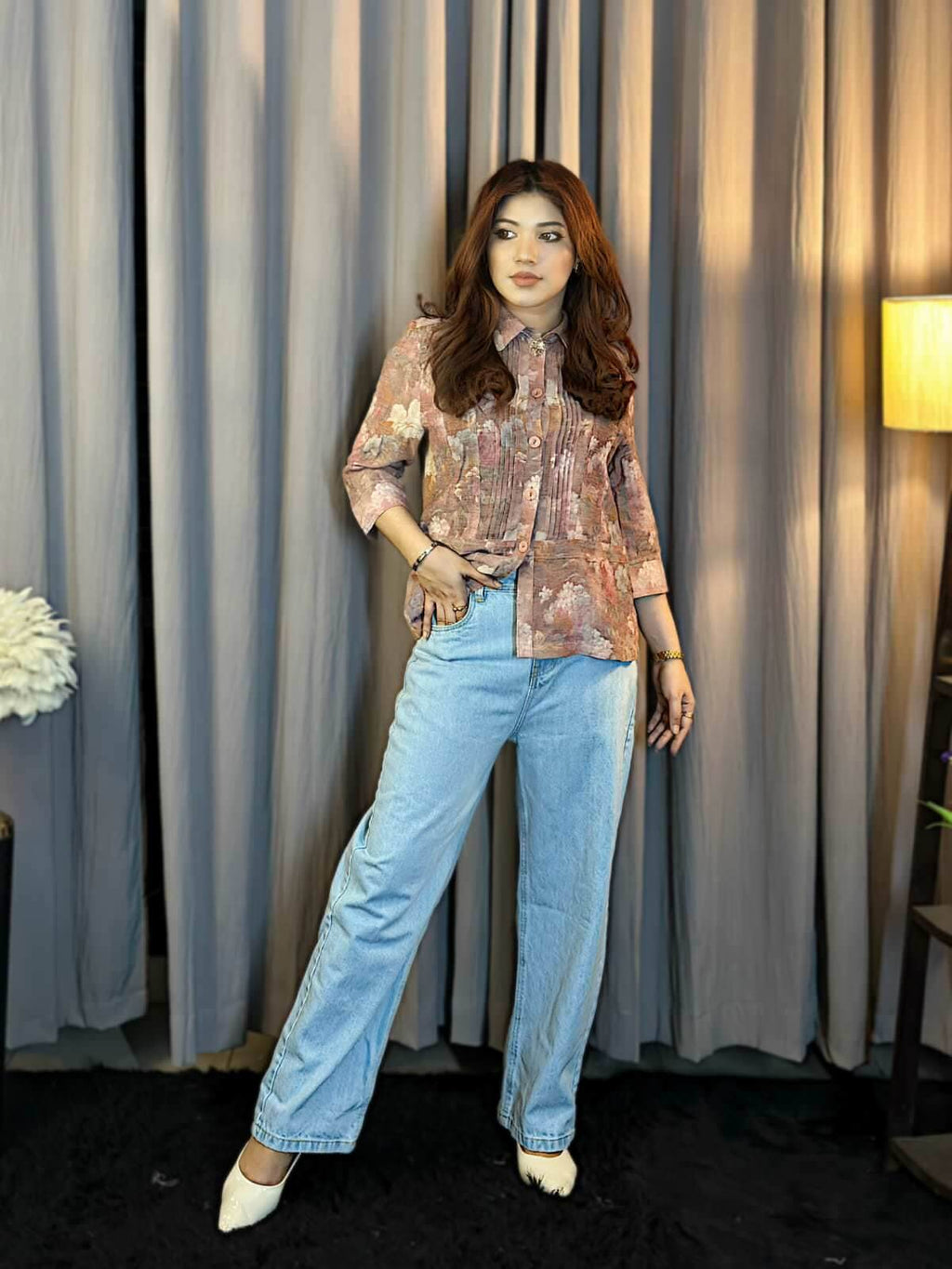 Ladies High Waist Baggy Denim Pant – Bangladesh