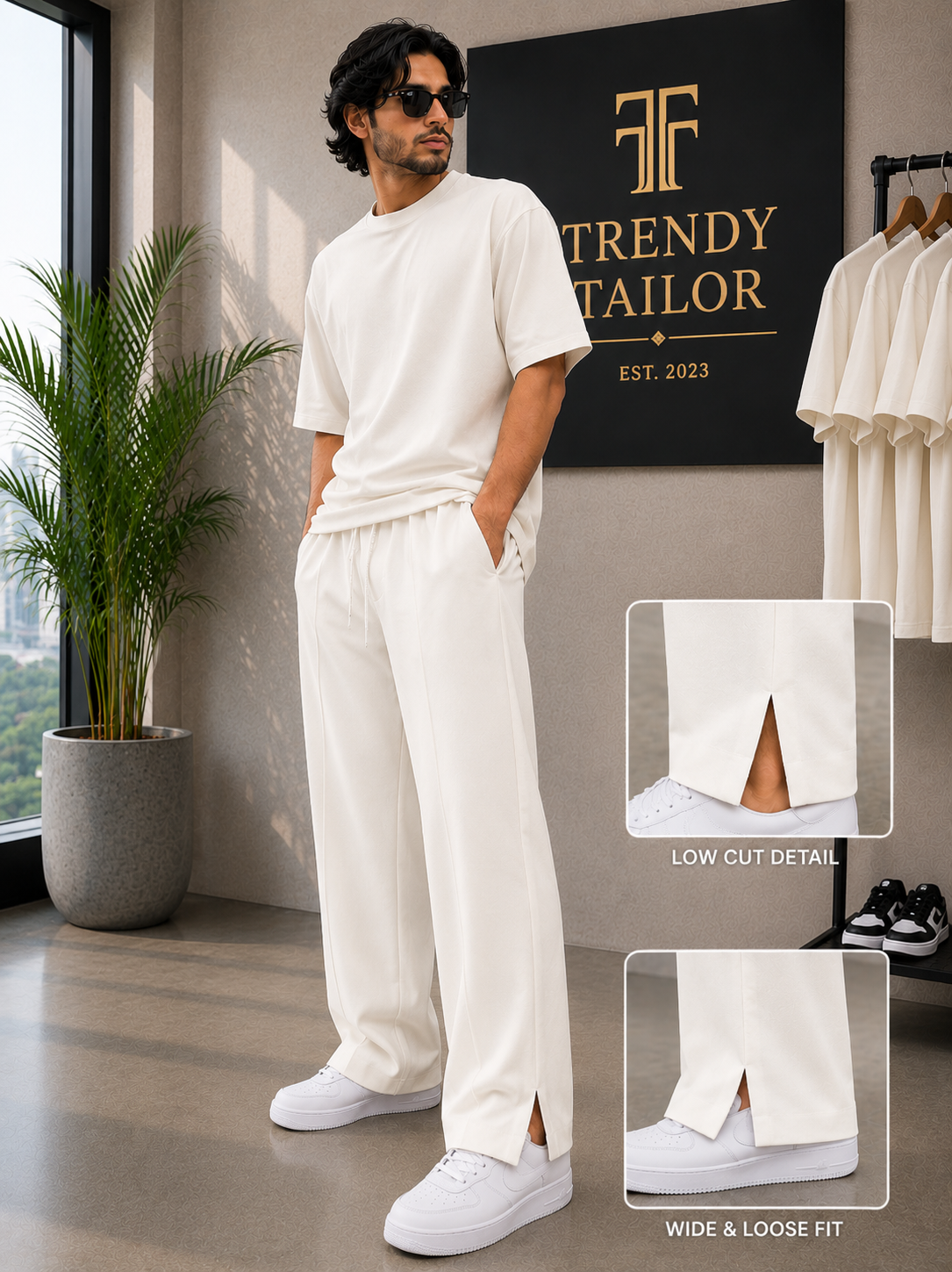 Men"s Low Cut Solid Baggy