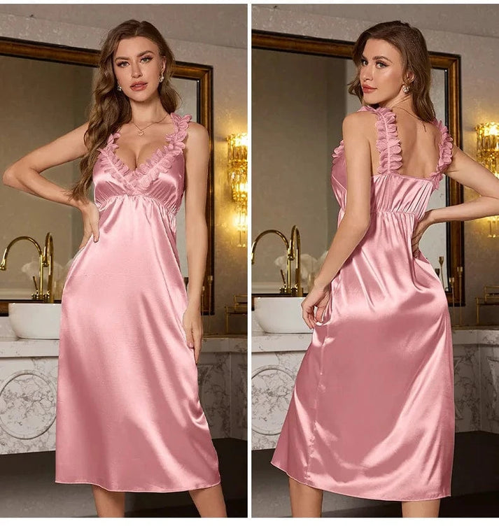 Sexy Night Dress Luxury Satin Slip Dress for Women