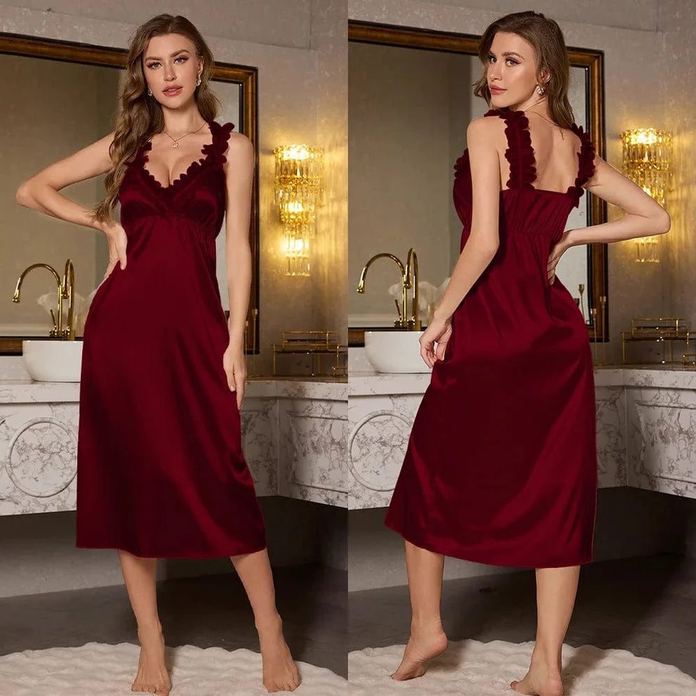Sexy Night Dress Luxury Satin Slip Dress for Women