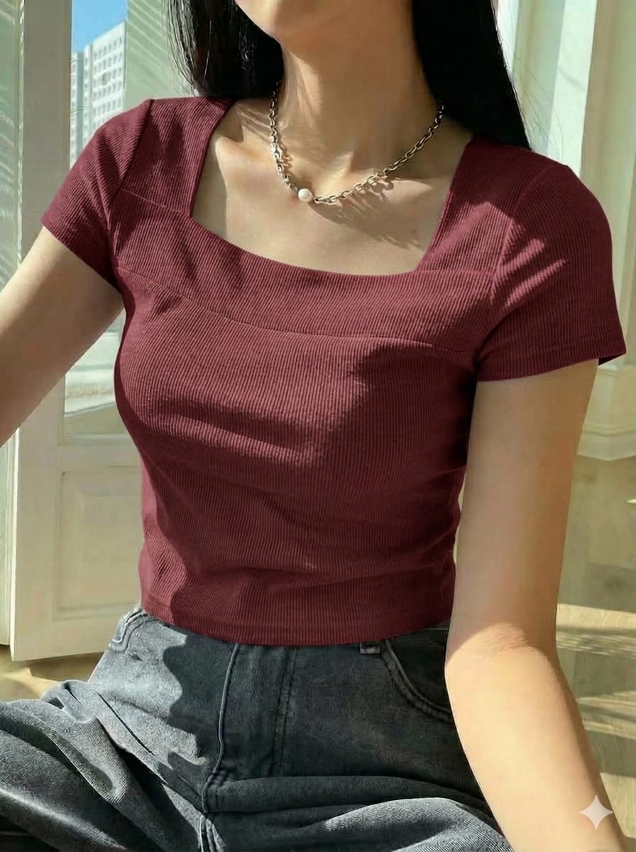 Premium Square Neck RIB Tops