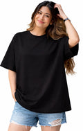 Ladied Drop Shoulder Solid T shirt
