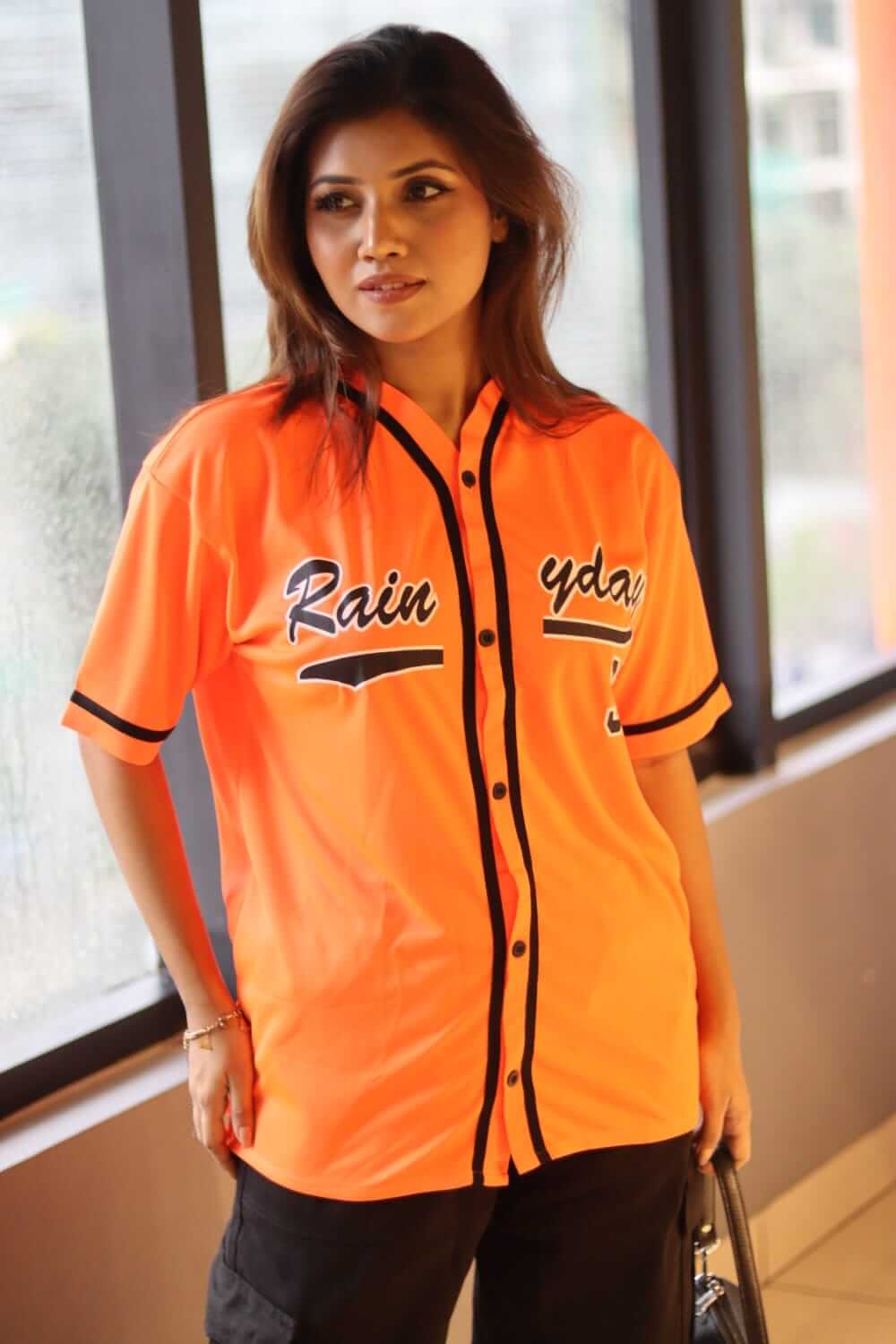 Stylish “BOSTON” Printed Button Jersey-Shirt for Women – Trendy Tailor